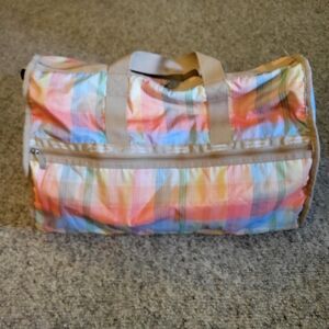 LeSportSac Pastel Plaid Duffle